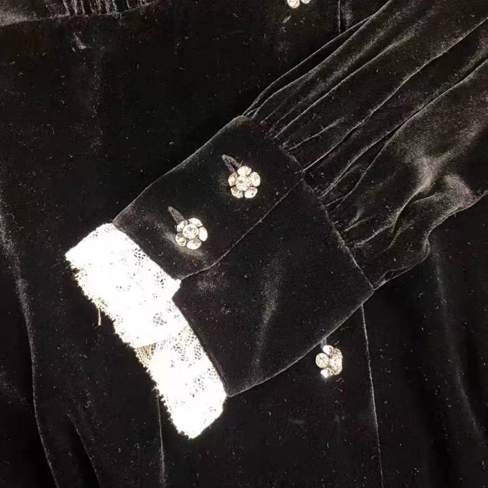 š©steal Authentic miumiu Black and White Lace Detail Dress - Picture 4 of 7